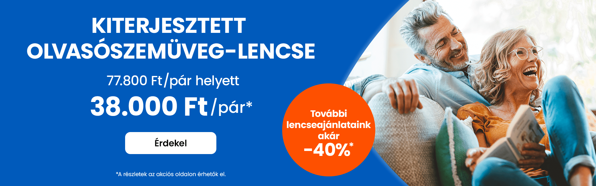 Kiterjesztett olvasószemüveg akció 2026