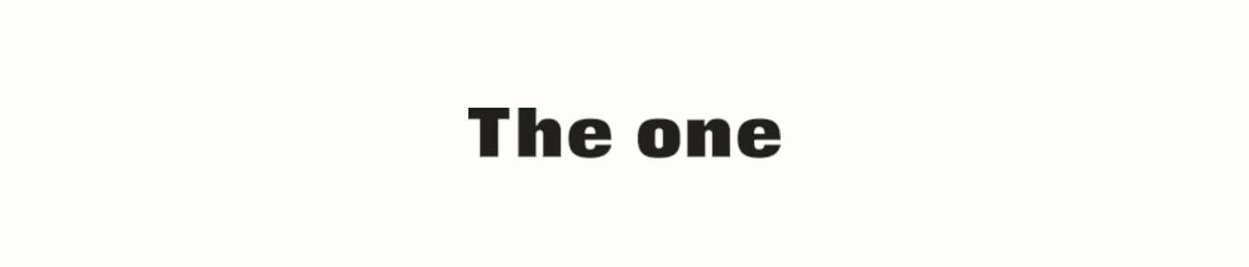 The One