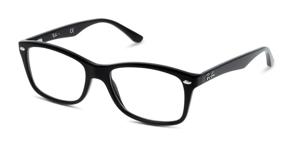 Ray-Ban 0RX5228 női téglalap alakú és fekete színű szemüveg