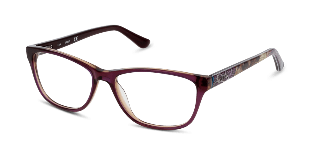 Guess GU2513 81 női téglalap alakú és lila színű szemüveg