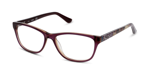 Guess GU2513 81 női téglalap alakú és lila színű szemüveg