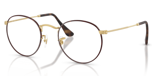Ray-Ban 0RX3447V férfi kerek alakú és havana színű szemüveg