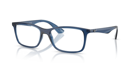 Ray-Ban 0RX7047 férfi négyzet alakú és kék színű szemüveg