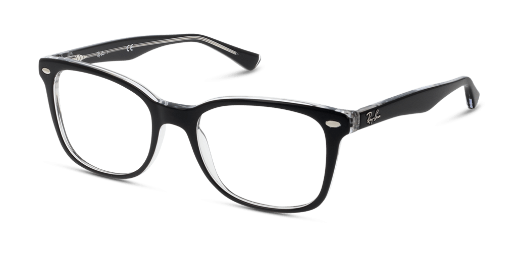 Ray-Ban 0RX5285 női téglalap alakú és fekete színű szemüveg