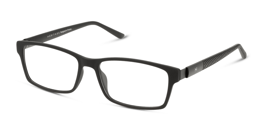 Heritage HEOM0002 férfi téglalap alakú és fekete színű szemüveg
