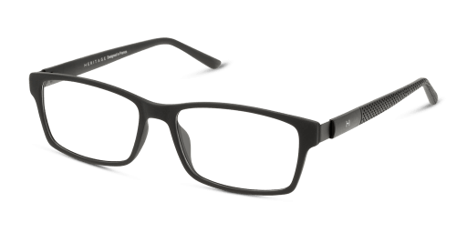 Heritage HEOM0002 férfi téglalap alakú és fekete színű szemüveg