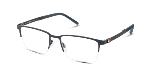 Tommy Hilfiger TH 1917 FLL férfi téglalap alakú és kék színű szemüveg