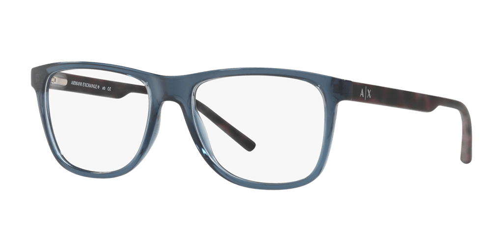 Armani Exchange 0AX3048 férfi téglalap alakú és kék színű szemüveg