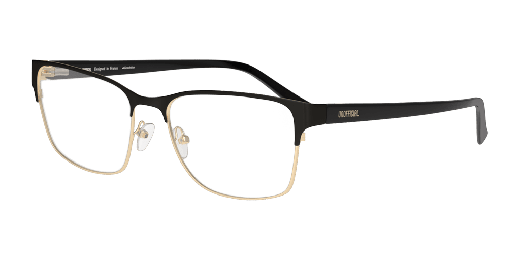 Unofficial UNOM0302 férfi téglalap alakú és fekete színű szemüveg