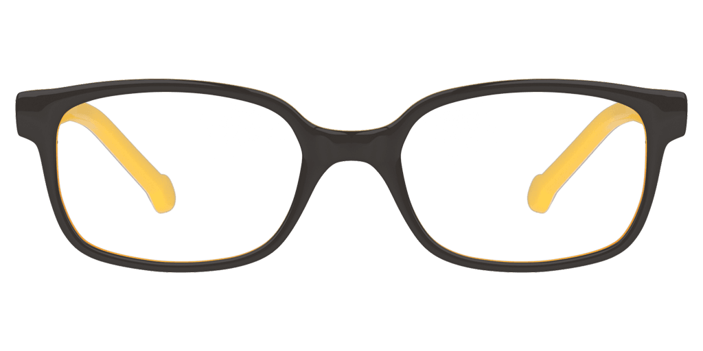 Unofficial UNOK0042 BB00 gyermek téglalap alakú és fekete színű szemüveg