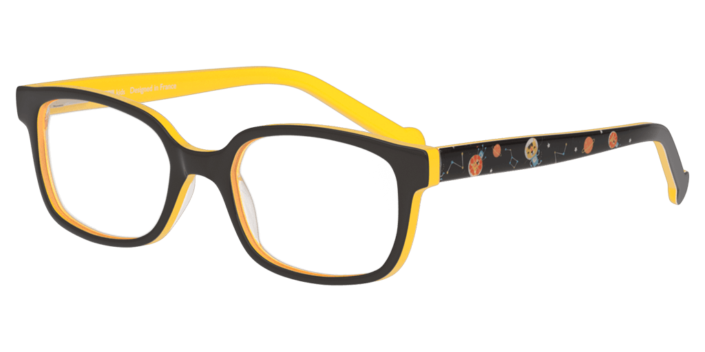 Unofficial UNOK0042 BB00 gyermek téglalap alakú és fekete színű szemüveg