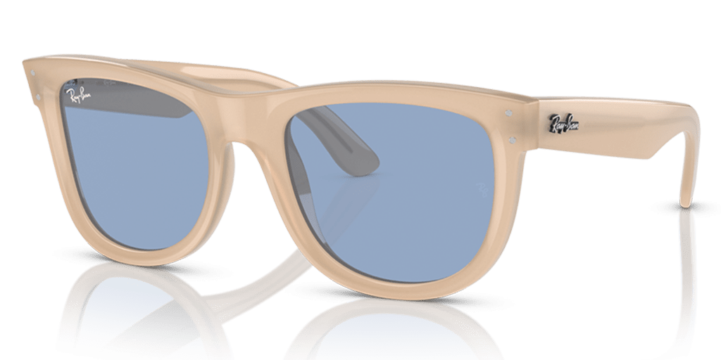 Ray-Ban 0RBR0502S női négyzet alakú és bézs színű napszemüveg