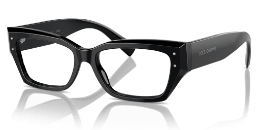 Dolce and Gabbana 0DG3387 női téglalap alakú és fekete színű szemüveg