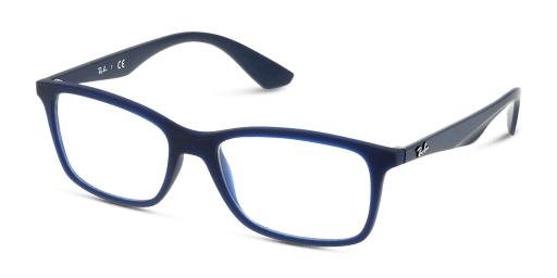 Ray-Ban 0RX7047 férfi téglalap alakú és kék színű szemüveg