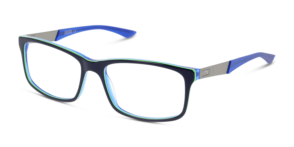 Puma PU0074O 6 férfi téglalap alakú és kék színű szemüveg