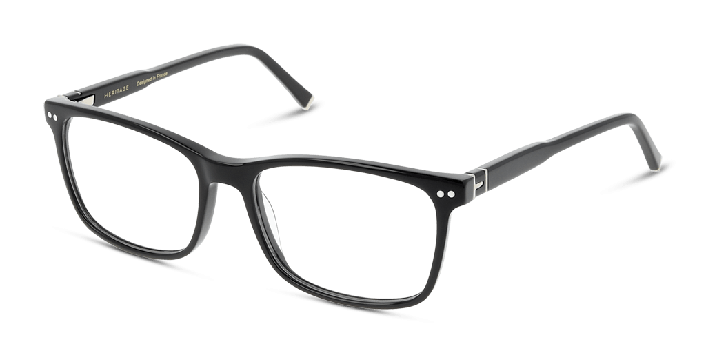 Heritage HEJM03 BB férfi téglalap alakú és fekete színű szemüveg