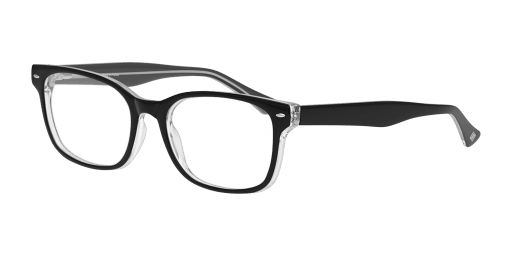 Unofficial UNOM0012 férfi téglalap alakú és fekete színű szemüveg