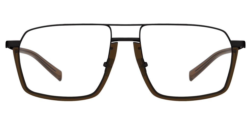 Unofficial UO1132 002 férfi téglalap alakú és fekete színű szemüveg