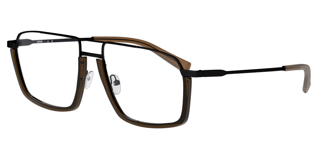 Unofficial UO1132 002 férfi téglalap alakú és fekete színű szemüveg