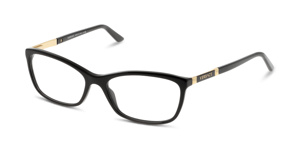 Versace 0VE3186 női téglalap alakú és fekete színű szemüveg