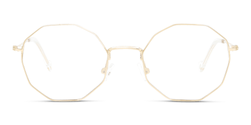 Unofficial UNOF0076 DD00 női hatszögletű alakú és arany színű szemüveg