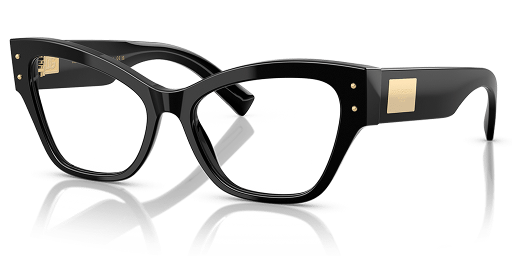 Dolce and Gabbana 0DG3404 női macskaszem alakú és fekete színű szemüveg