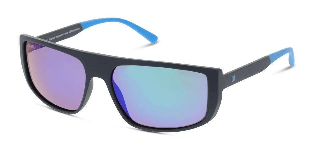 Unofficial UNSM0144P férfi téglalap alakú és kék színű napszemüveg