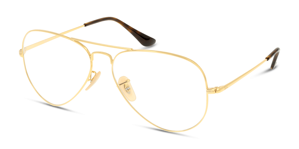 Ray-Ban RX6489 2500 férfi pilóta alakú és arany színű szemüveg