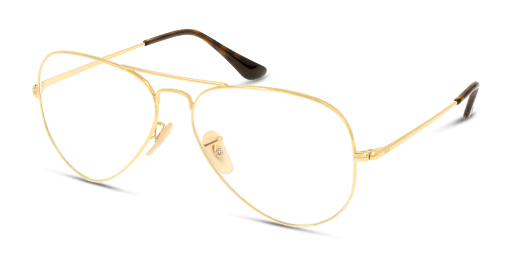 Ray-Ban RX6489 2500 férfi pilóta alakú és arany színű szemüveg