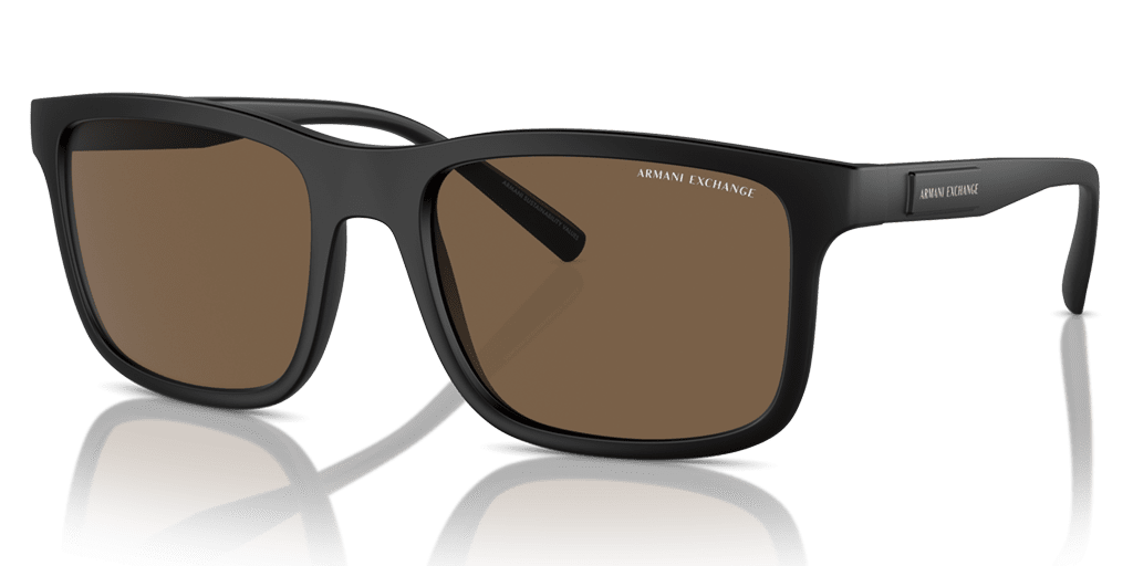Armani Exchange 0AX4145S férfi téglalap alakú és fekete színű napszemüveg