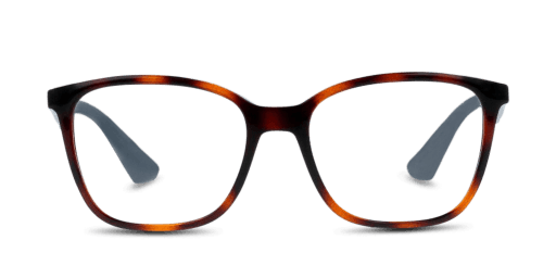 Ray-Ban RX7066 férfi téglalap alakú és havana színű szemüveg
