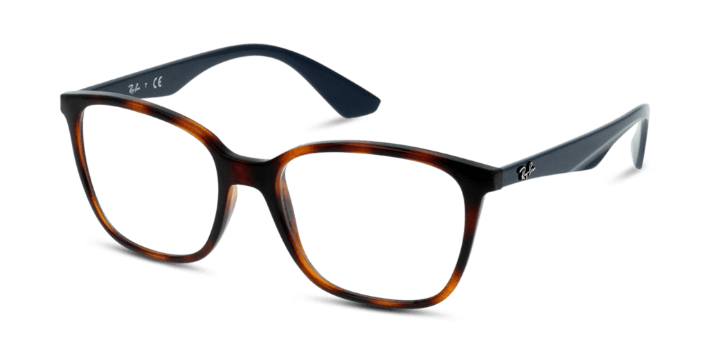Ray-Ban RX7066 férfi téglalap alakú és havana színű szemüveg