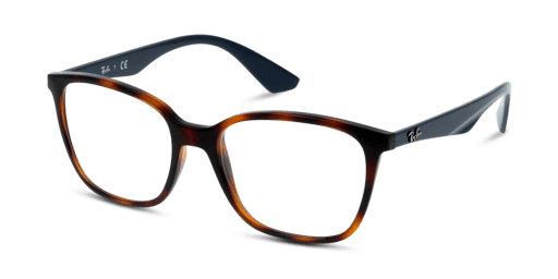 Ray-Ban RX7066 férfi téglalap alakú és havana színű szemüveg