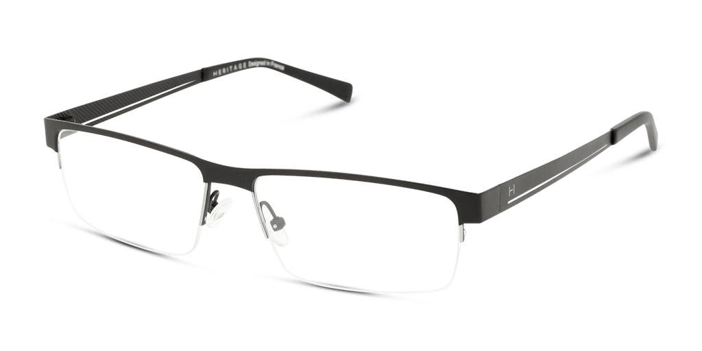 Heritage HEOM5023 BB00 férfi téglalap alakú és fekete színű szemüveg