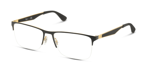 Ray-Ban 0RX6335 férfi téglalap alakú és fekete színű szemüveg