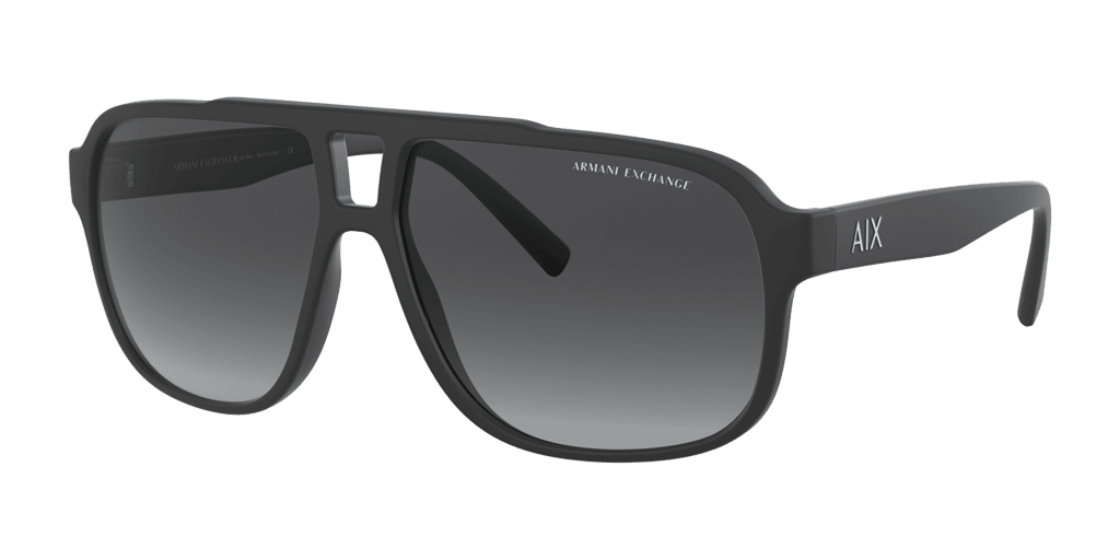 Armani Exchange 0AX4104S férfi téglalap alakú és fekete színű napszemüveg