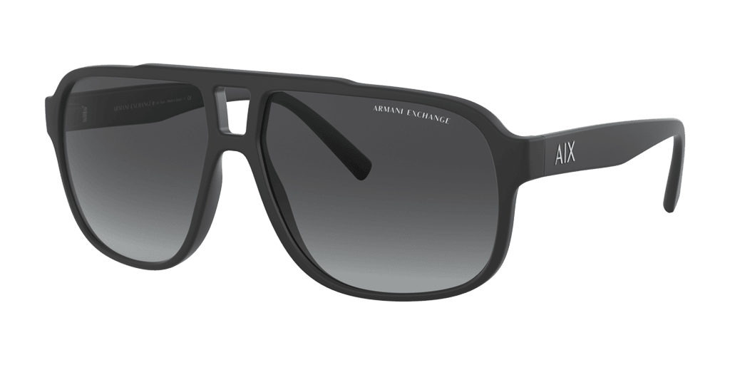 Armani Exchange AX4104S 80788G férfi téglalap alakú és fekete színű napszemüveg