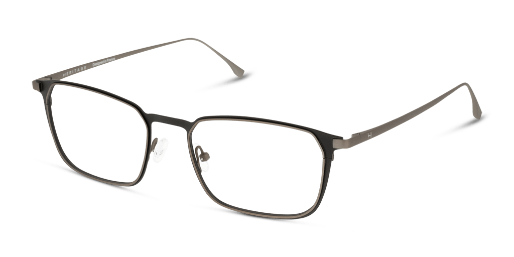 Heritage HEOM5016 BG00 férfi téglalap alakú és fekete színű szemüveg