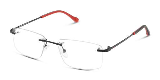Unofficial UNOM0088 férfi téglalap alakú és fekete színű szemüveg