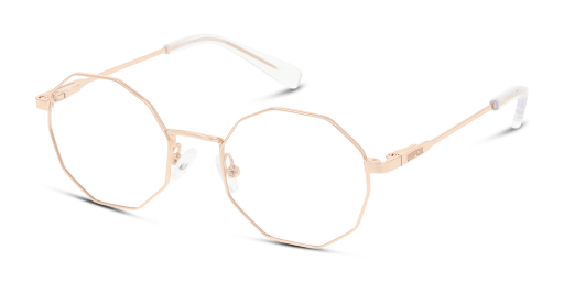 Unofficial UNOK5055 gyermek hatszögletű alakú és rózsaszín színű szemüveg