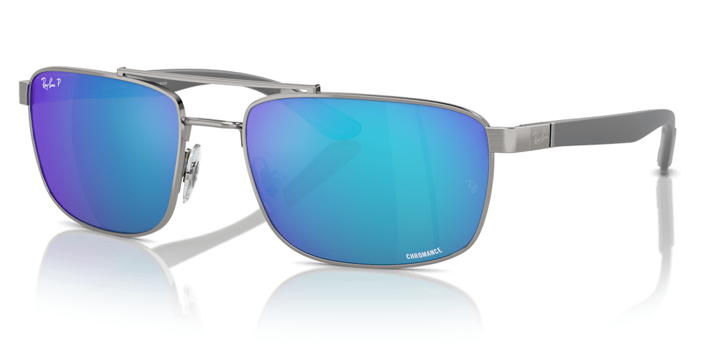 Ray-Ban 0RB3737CH férfi téglalap alakú és szürke színű napszemüveg