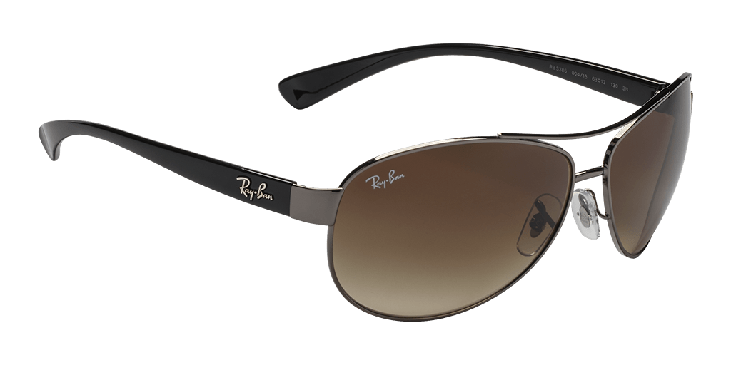 Ray-Ban RB3386 004/13 férfi pilóta alakú és fekete színű napszemüveg