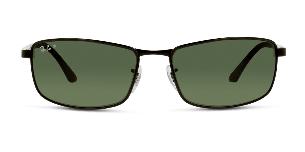 Ray-Ban 0RB3498 férfi téglalap alakú és fekete színű napszemüveg