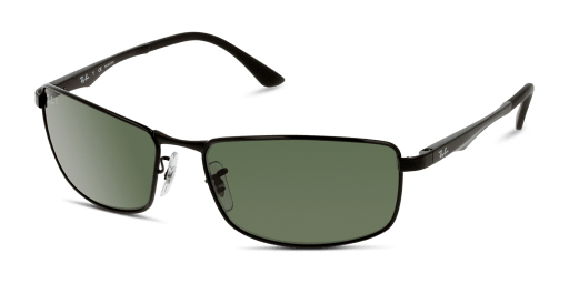 Ray-Ban 0RB3498 férfi téglalap alakú és fekete színű napszemüveg